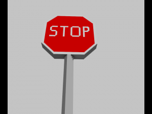 voxel sign stop Modelo 3D