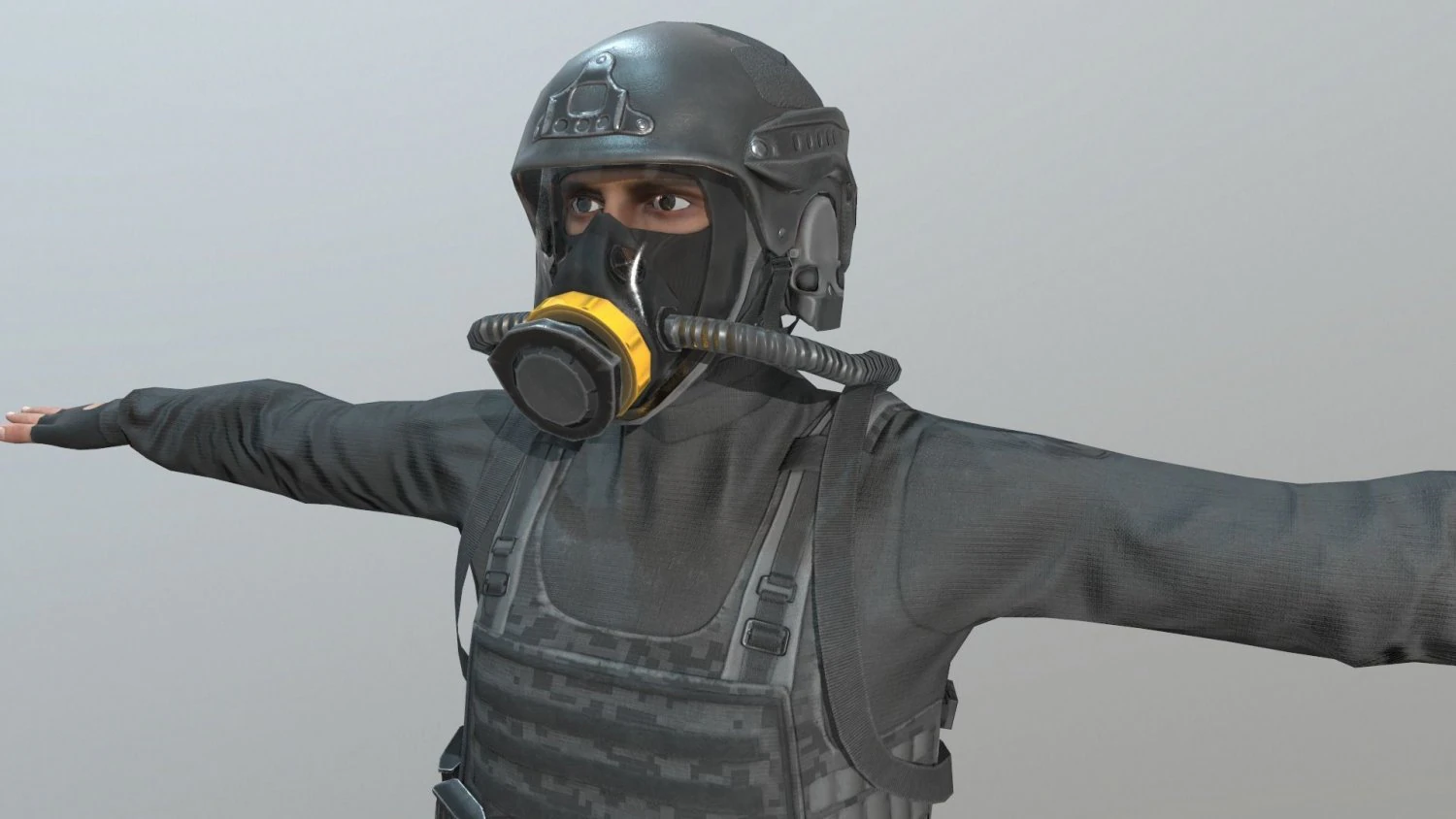 special forces army man 3D Model .c4d .max .obj .3ds .fbx .stl .blend