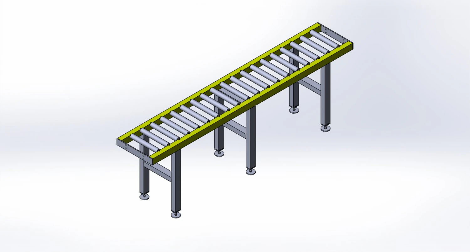 roller conveyor 3D Model .c4d .max .obj .3ds .fbx .stl .blend