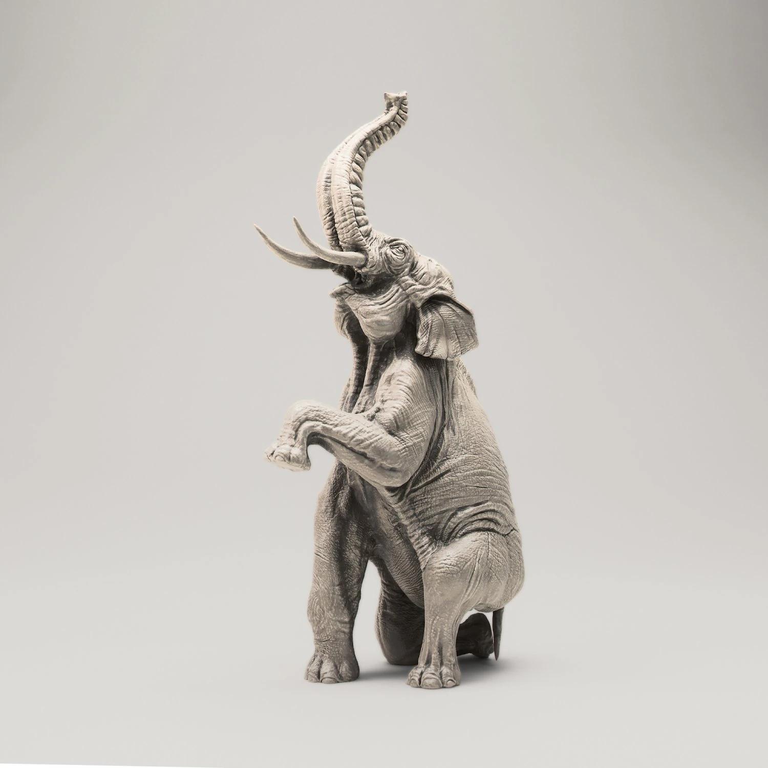 elephant sculpture 3D Model .c4d .max .obj .3ds .fbx .stl .blend 