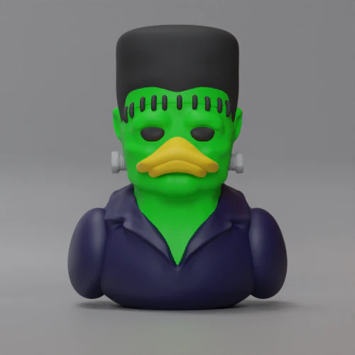 Pato de borracha Frankenstein Modelo de Impressão 3D .c4d .max .obj .3ds .fbx .stl .blend