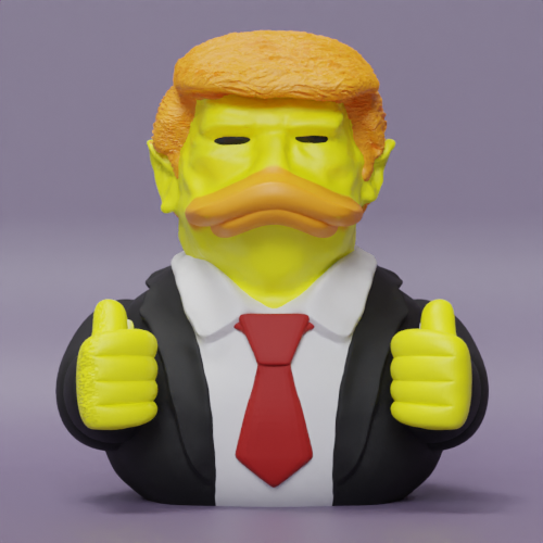 Rubber duck Donald Trump Modelo de Impressão 3D .c4d .max .obj .3ds .fbx .stl .blend 