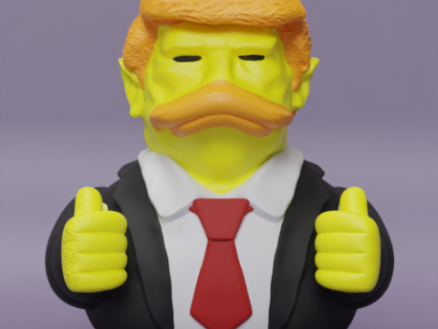 Rubber duck Donald Trump 3D Print Model