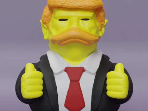 Paperella di gomma Donald Trump Modello di stampa 3D