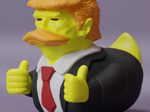 Rubber duck Donald Trump Modelo de Impressão 3D