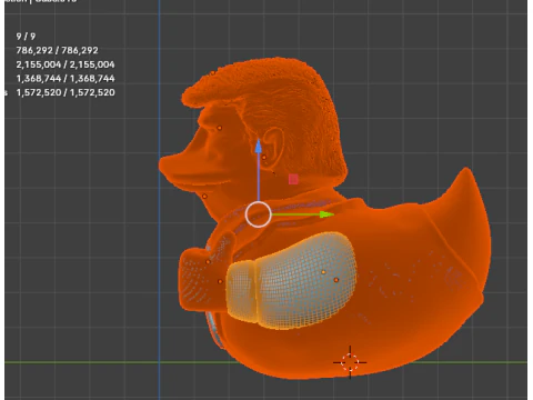 Rubber duck Donald Trump 3D Print Model