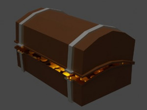 a chest of gold 3Dモデル