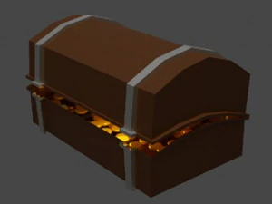 сундук с золотом 3D Модель