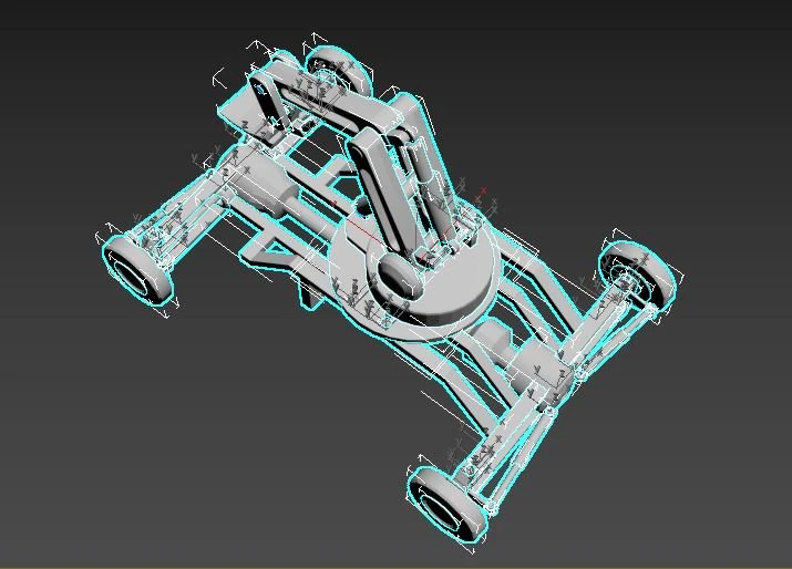 pneumatic charging car 3D Model .c4d .max .obj .3ds .fbx .stl .blend