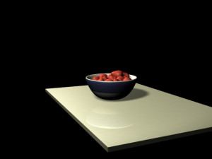 strawberry in a bowl 3D Model