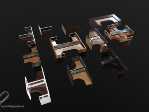 modular office assets - pbr - 3D मॉडल