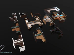 模块化办公资产 - pbr - 3D 模型