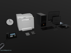 modular office assets - pbr - 3D मॉडल