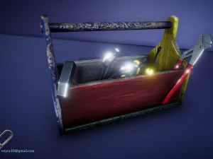 toolboxes and tools - pbr - 3D Model
