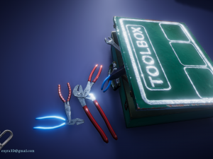 toolboxes and tools - pbr - 3D Model