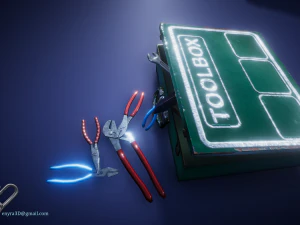 toolboxes and tools - pbr - 3D Model