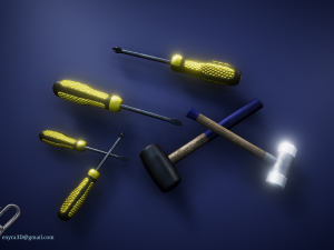 toolboxes and tools - pbr - 3D Model