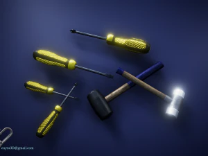 toolboxes and tools - pbr - 3D Model
