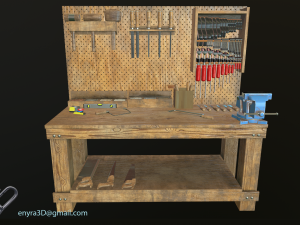 Workshop Tools and Toolboxes Combi Pack - Low Poly - PBR - 3D Model