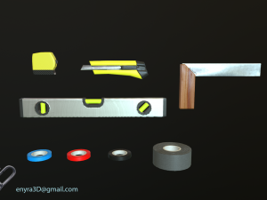 Workshop Tools and Toolboxes Combi Pack - Low Poly - PBR - 3D Model