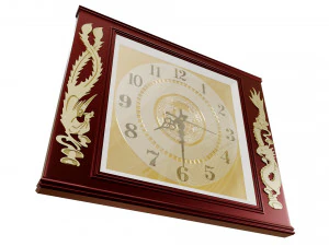 Classic Wooden Clock 3D Model
