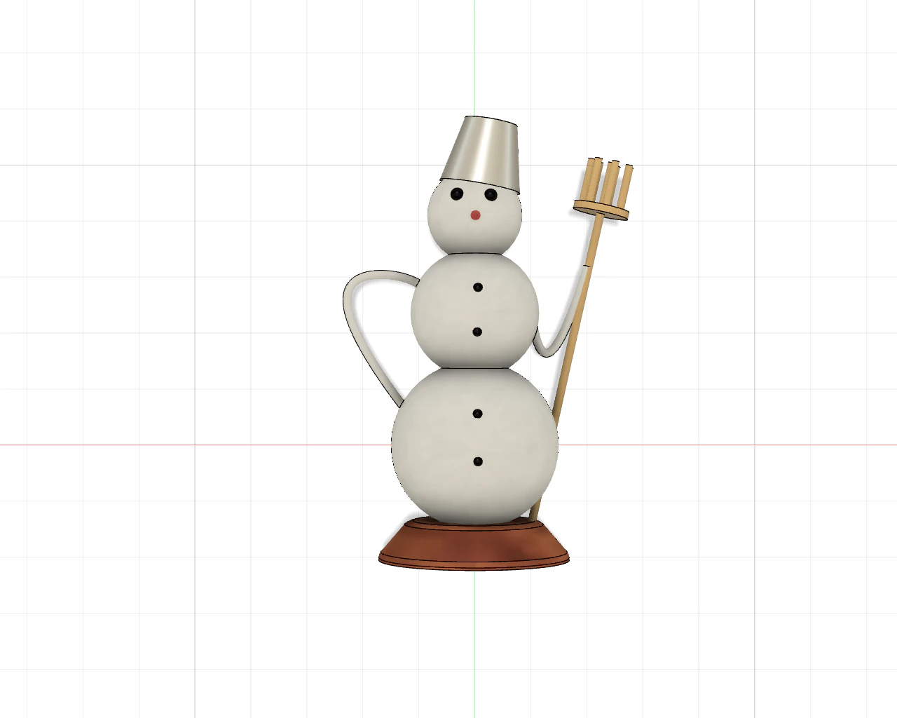 snowman 3D Model .c4d .max .obj .3ds .fbx .stl .blend 
