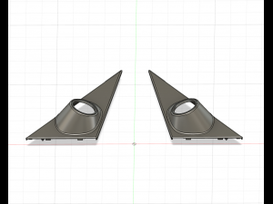 E30 tweeter pods speaker mounts Model 3D