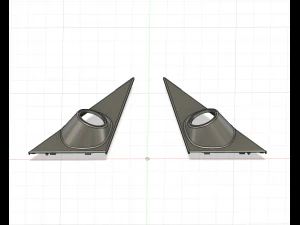 Suportes de alto-falante para pods de tweeter E30 Modelo 3D
