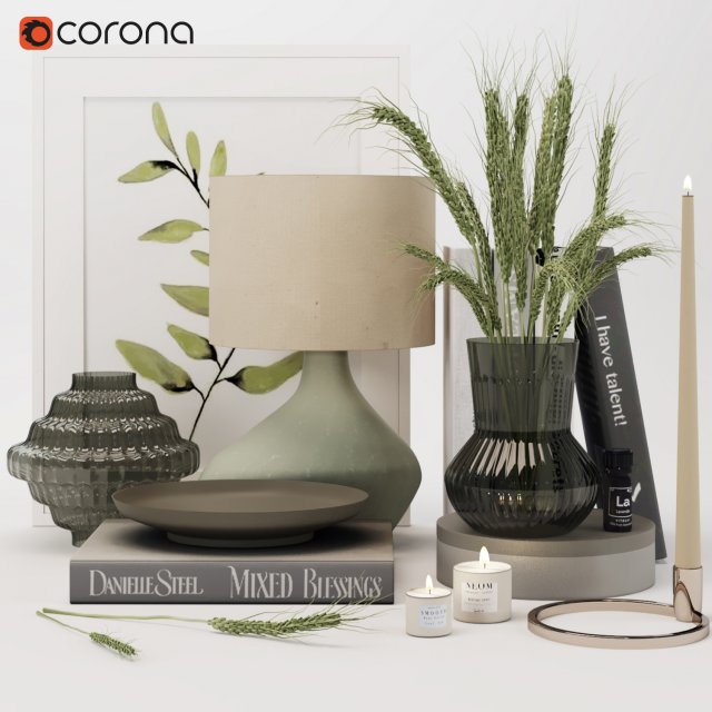 decorativeset01 Model 3D .c4d .max .obj .3ds .fbx .stl .blend 