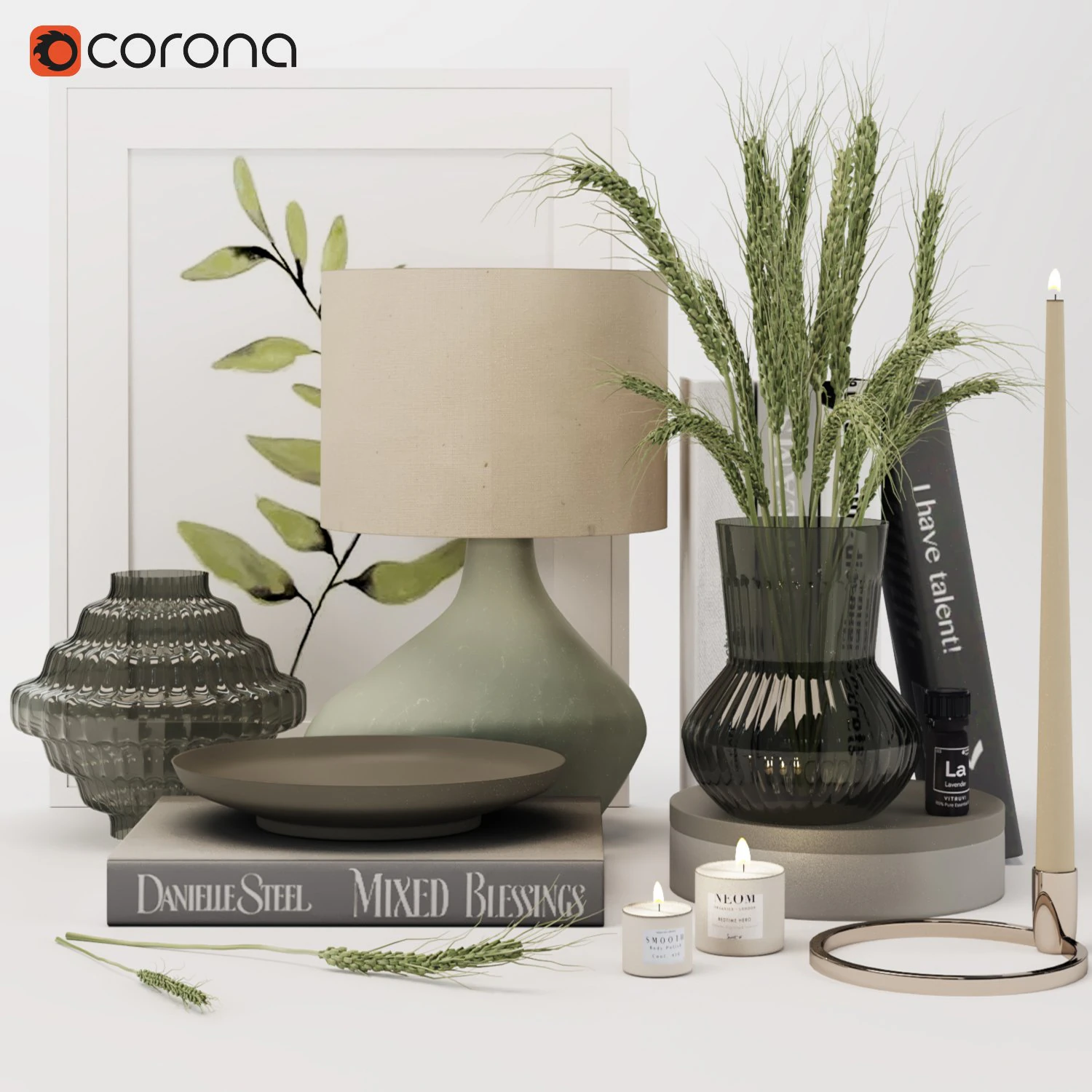 decorativeset01 3D Model .c4d .max .obj .3ds .fbx .stl .blend 
