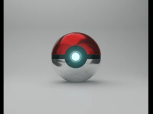 realista pokeballa Model 3D
