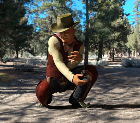 Cowboy 3D Model .c4d .max .obj .3ds .fbx .stl .blend