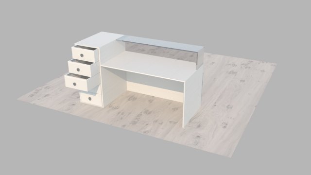 work table Model 3D .c4d .max .obj .3ds .fbx .stl .blend 