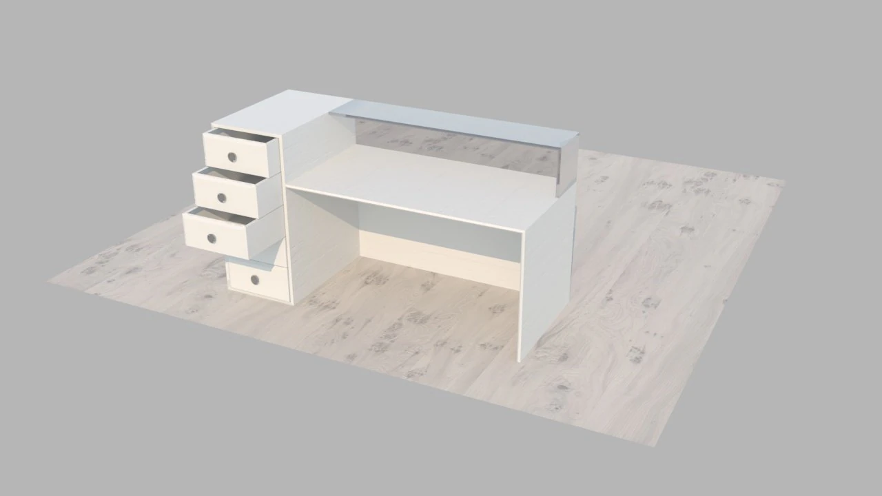 tavolo da lavoro Modello 3D .c4d .max .obj .3ds .fbx .stl .blend 
