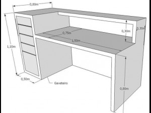 work table Model 3D