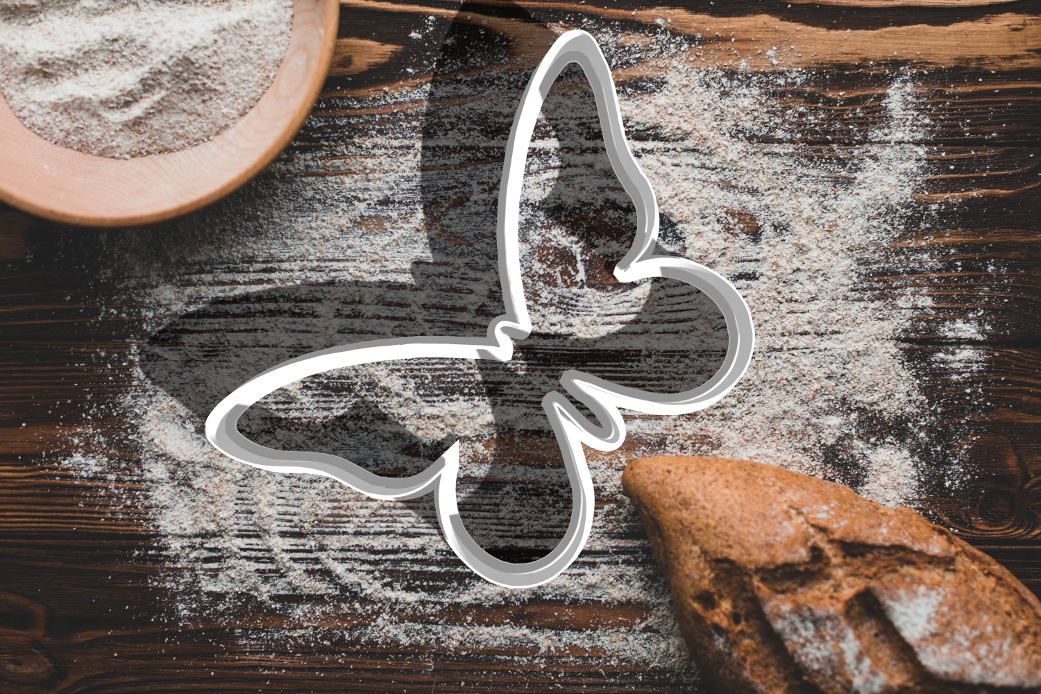 butterfly cookie cutter 3D Print Model .c4d .max .obj .3ds .fbx .stl .blend 