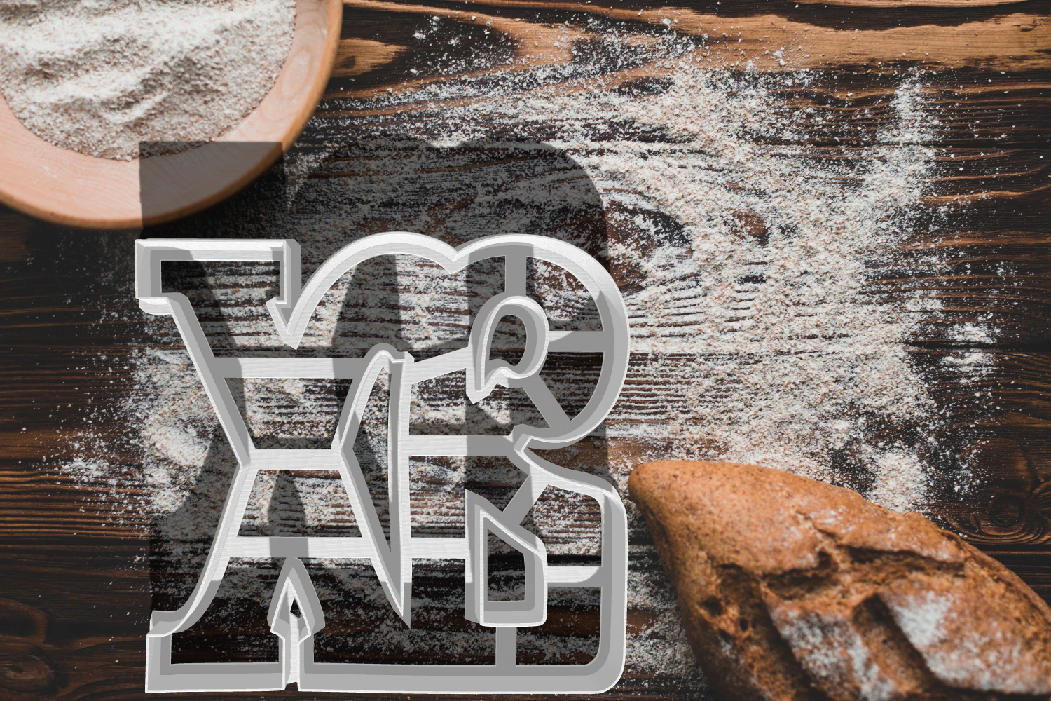 the russian letter for easter cookie cutter 3D Print Model .c4d .max .obj .3ds .fbx .stl .blend 