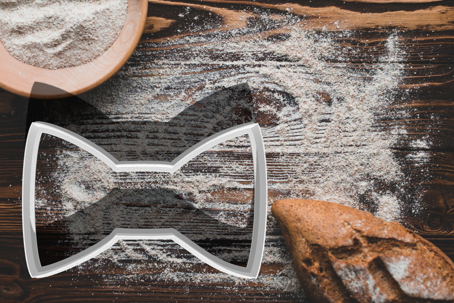 the bow tie cookie cutter 3D Print Model .c4d .max .obj .3ds .fbx .stl .blend 