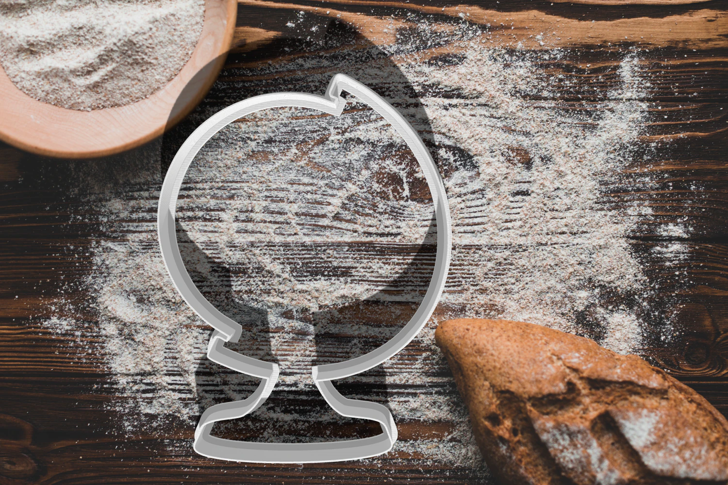 globe cookie cutter 3D Print Model .c4d .max .obj .3ds .fbx .stl .blend