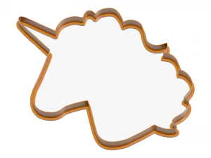 unicorn head cookie cutter 3D Print Model
