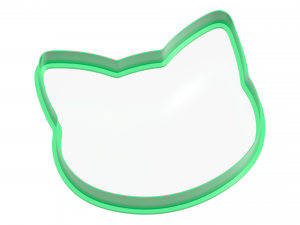 cat head cookie cutter 3Dプリントモデル