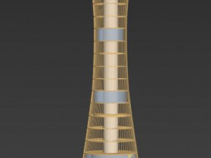 aspire tower in doha qatar 3D Model