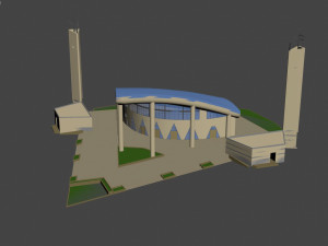 aspire masjid in doha qatar Modelo 3D