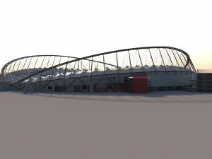 khalifa international stadium in doha qatar 3D-Modell