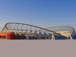 khalifa international stadium in doha qatar 3D 模型