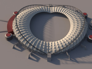 khalifa international stadium in doha qatar 3D-Modell