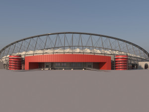 khalifa international stadium in doha qatar 3D-Modell