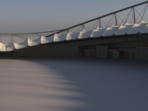 khalifa international stadium in doha qatar 3D-Modell