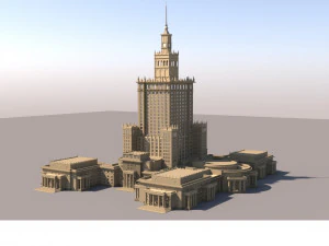 3D Дворец Культуры и Науки 3D Модель