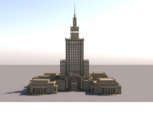 3D Palac Kultury i Nauki Modelo 3D
